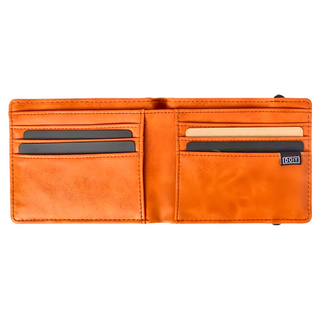 DOIY Honom Wallet 紳士系列 短夾 PU皮革和聚酯纖維, 12.6 x 10.4 x 2.2 cm, 黃褐色