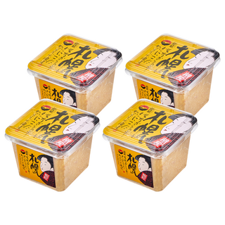 菊鶴 札幌味噌 嚴選非基改黃豆、台灣國產白米 古早技法製作 自然發酵熟成, 500g, 4盒