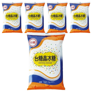 台糖 晶冰糖 甘蔗砂糖製成 風味獨特 飲料沖泡適用, 1kg, 5包