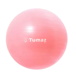 Tumaz 月熊 加厚防爆瑜珈球，矯正坐姿 提升穩定性，附帶打氣筒, S(48~55cm), 粉色