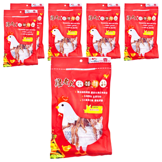 雞老大 豬耳朵切條 犬專用 低脂 無鹽 無添加防腐劑 台灣製造, 80g, 6包
