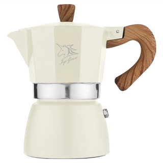 FUJI-GRACE 富士雅麗 經典義式小摩卡壺, 奶油白, 1個