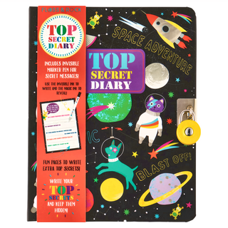 FLOSS & ROCK 秘密筆記本-太空, 包含隱形筆, 尺寸18x1x1cm, 1本
