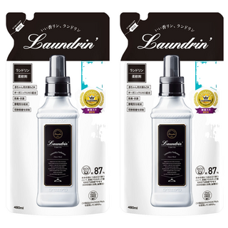 Laundrin' 朗德林 香水柔軟精補充包 經典花香 OTCO認證成分 植物萃取 嬰兒衣物適用, 480ml, 2包
