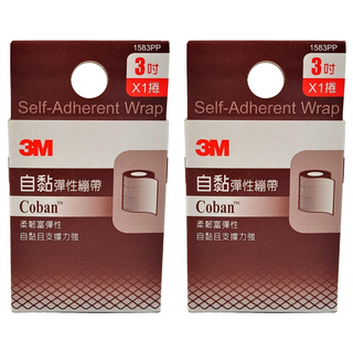 3M 自黏性繃帶 3吋 深膚色, 2盒, 1入
