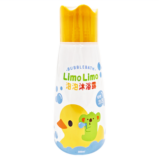 AliSHA Limo 泡泡沐浴露 不含皂鹼 溫和中性配方 天然植物性起泡, 300ml, 1瓶
