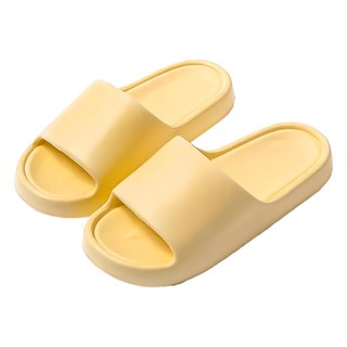 踩屎感拖鞋 4雙, 36~37, 奶油黃