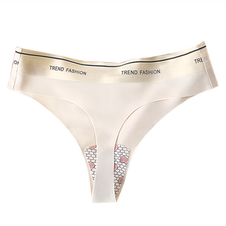 TREND FASHION 瑜珈丁字褲 舒適抗菌底部棉質, XL, 奶膚