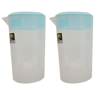 KEYWAY 聯府 透明冷水壺 K007 耐熱 PP材質 台灣製造, 藍色, 2.5L, 2個