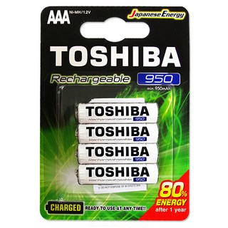 TOSHIBA 東芝 4號充電電池 TNH-03GAE, 1組, 4個
