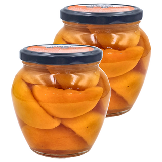 Piacelli 蜜桃玻璃罐頭 固形量 300公克, 560g, 2罐