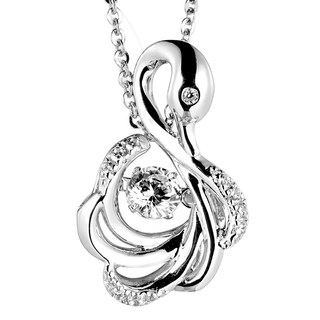 Crossfor Dancing Stone系列 純銀懸浮閃動項鍊