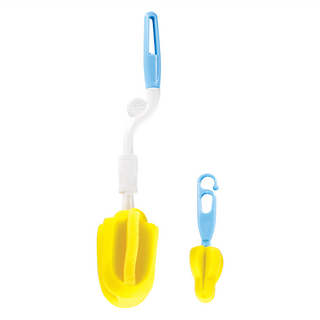 mammyshop 媽咪小站 旋轉海綿奶瓶刷, 旋轉海綿 黃色 + 白色 + 藍色, 1組