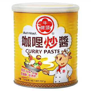 牛頭牌 咖哩炒醬,嚴選上等咖哩粉,香氣持久,口感濃郁,省去備料調味麻煩,適用各式炒、煮、湯類料理,不添加防腐劑、人工色素, 737g, 1罐