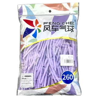 风车气球 260長條氣球 100支, 馬卡紫色, 1包