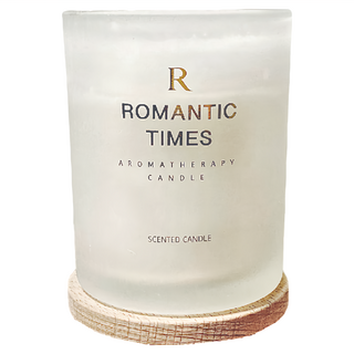 空氣選物 木蓋香氛蠟燭 玻璃椰子蠟 8.9x6.5x6.5cm, 白茶蘭花, 200ml, 1罐