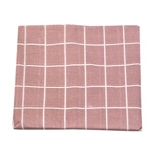 防水方格桌巾 長方款 4入, 180 x 137cm, 粉色, 1組
