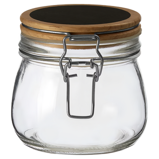 Premier 標記扣式玻璃密封罐 保鮮罐/收納罐/零食罐, 500ml, 1個