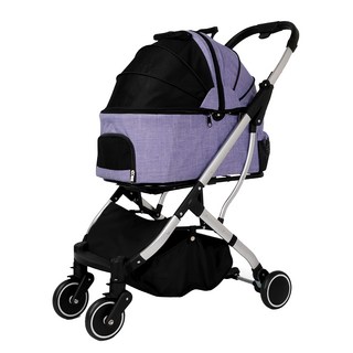 DO DO PET 歐風SUV分離式兩用手提座艙輕便摺疊寵物推車 20kg以下猫狗適用, 紫色, 1台
