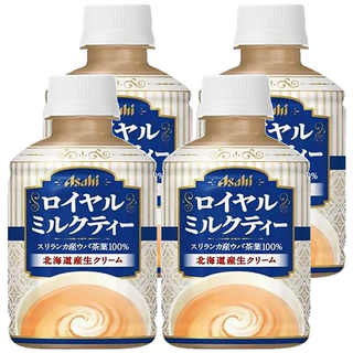 Asahi朝日 皇家奶茶, 日本原裝進口, 滑順奶香甘醇紅茶, 味蕾的頂級皇家享受, 280ml, 4瓶