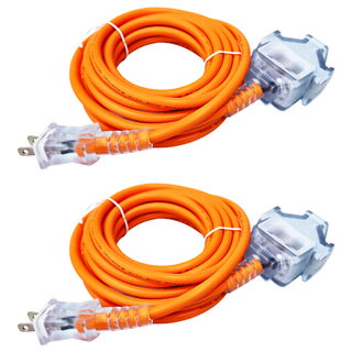FONG HUA 崶華 動力延長線 大電流專用 安全耐熱材質, 4.5m, 橘色, 2條