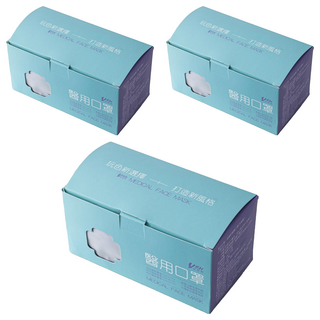 YSH 益勝軒 成人平面醫療口罩, 冰雪白, 50片, 3盒