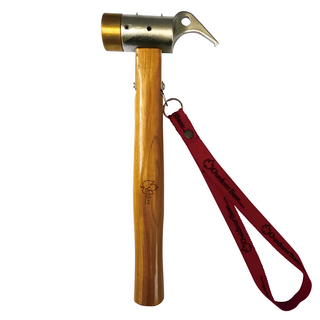 Outdoor Base 銅頭營槌，尺寸31.5x11x22cm，天然青岡木黃銅不鏽鋼, 1支, 木色