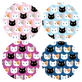 SGS 獨家設計加大加厚硅藻土吸水軟杯墊 Set 4個, 粉色+淺藍色+紫色+藏色, 1組