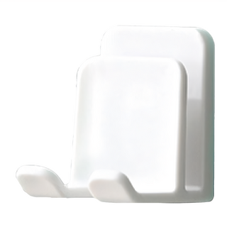 FaSoLa 免打孔多功能壁掛牙刷架 2組 白色 ABS+PS材質, 3.7 x 2.9 x 4cm + 間寬0.8cm, FA-DZ-647