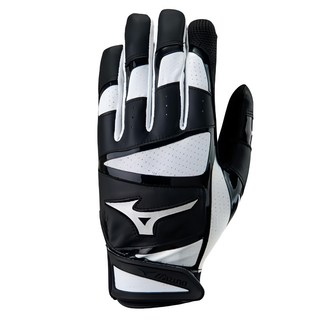 Mizuno 美津濃 303 羊皮打擊手套 1ETEA43301, 黑白, 1雙