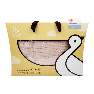 Roaze 柔仕 紗布包巾 3層 100%棉 100cmx100cm, 雪櫻粉