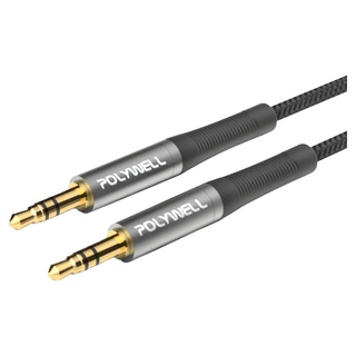 POLYWELL 寶利威爾 公對公 三極 3.5mm 立體聲音源線, PW15-W52-B113, 1條