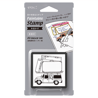 MIDORI 手繪浸透印章, 1個, 黑色