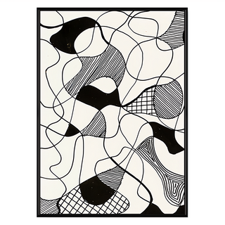 自由狂想曲II 抽象藝術畫, 黑色