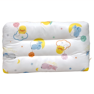 PiYOPiYO 黃色小鴨 加大涼感逗趣枕, 雙面設計，特選彈力針織冰絲棉，經典3D立體逗趣絨面, 50 x 30 x 6cm, 奶黃色