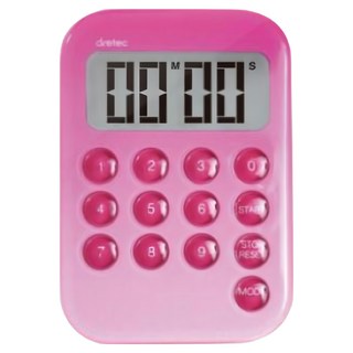 dretec 新果凍數字型電子計時器 T-553PK 粉色, 1個