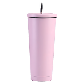 FOREVER 不鏽鋼陶瓷塗層易潔飲料杯 隨行杯, 粉色, 710ml, 1個