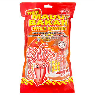 日日旺 皇冠經典蜜汁碳烤魷魚 200g/袋, 獨立包裝, Q彈有嚼勁, 辦公室零食推薦, 1袋