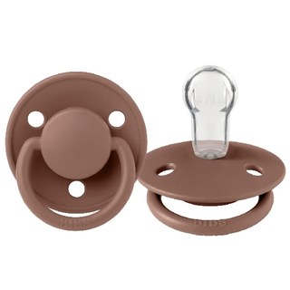 BIBS De Lux矽膠奶嘴 圓形奶嘴頭 輕量材質 丹麥原裝進口, 0~18m, 棕色, 1個