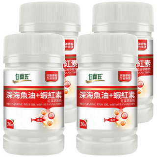 BRAND'S 白蘭氏 深海魚油 蝦紅素, 30顆, 750mg, 4罐