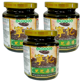 寧記 黑芝麻醬, 9.87oz (280g), 可用於抹饅頭、麵包、泡牛奶、豆漿, 3罐