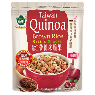 薌園 臺灣紅藜糙米脆果 富含膳食纖維 無糖份, 200g, 1包
