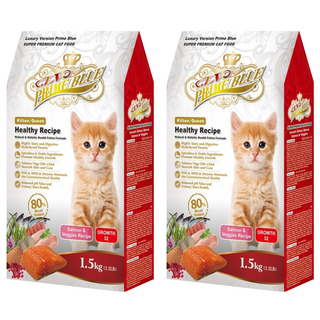 LV PRIME BLUE 藍帶 精選系列 滋補幼母貓乾飼料, 鮭魚蔬果, 1.5kg, 2袋