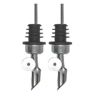 bargogo 巴果果 滑輪倒流酒器 304不鏽鋼+TPR材質 Set 2個, 銀色 + 黑色