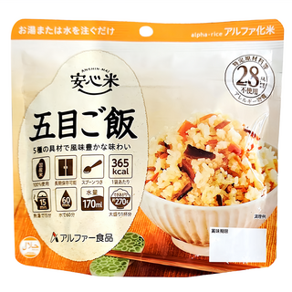 ANSHIN-MAI 安心米 五目集即時炊飯保存包 附湯匙, 100g, 1包