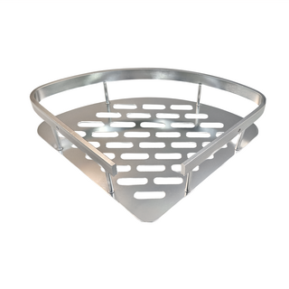 太空鋁浴室收納架 三角 升級加高圍欄, 免打孔置物架, 21.5 x 30 x 4.5cm, 銀色, 1個