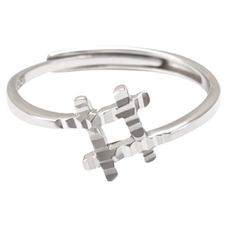 RADIANT STAR 璀璨之星 925純銀 專屬標記個性hashtag井字號可調式戒指 SL892