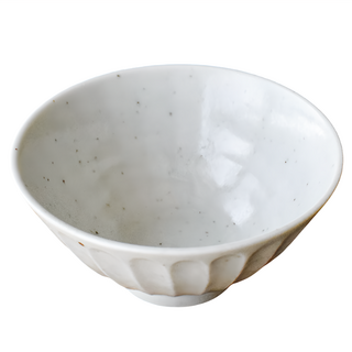 佐和陶瓷 白練刻紋12.3井 日本製 12.3 x 6cm 280ml, 1個, 白色