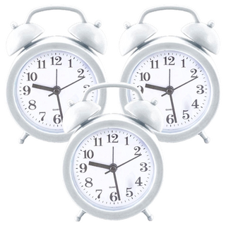 小麥購物 復古小鬧鐘 C349 86g 3個, 月光白