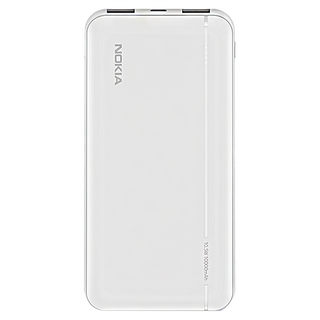 NOKIA 10000mAh 行動電源 E6205, 鋰聚合物電芯 安全耐用, 白色